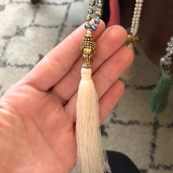 Beautiful blue and green beaded Buddha - Picture 2 of 2